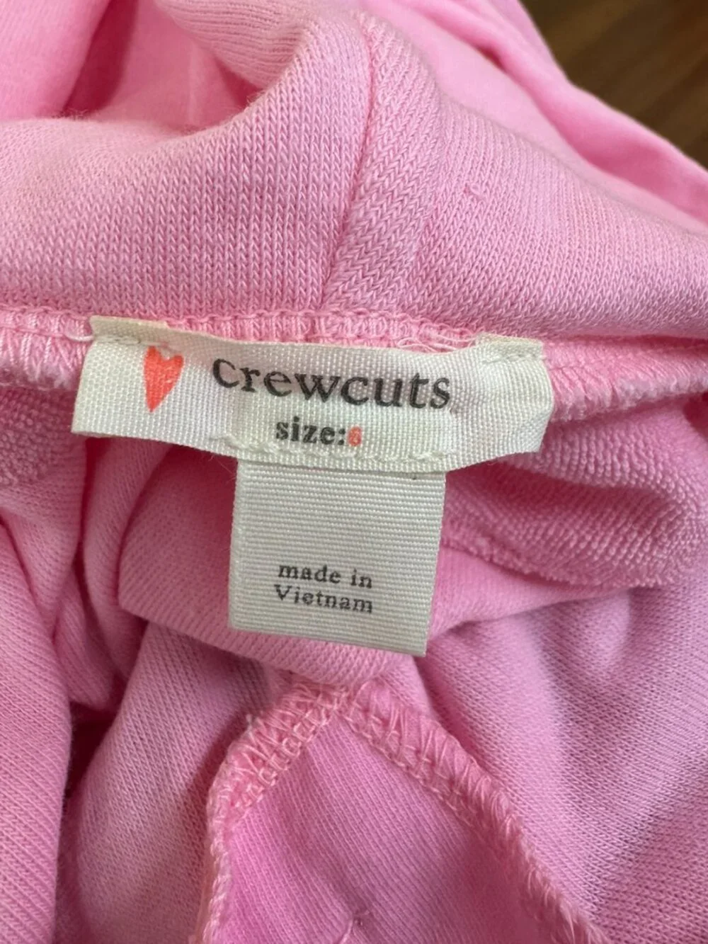 Crewcuts Pullover Pink Cover Up with Hood Size 6